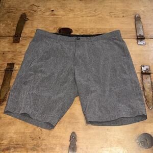 Mens Calvin Klein Charcoal Flat Front Shorts Size 32
